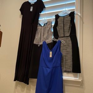 Bundle of 4 0 Petite LOFT dresses